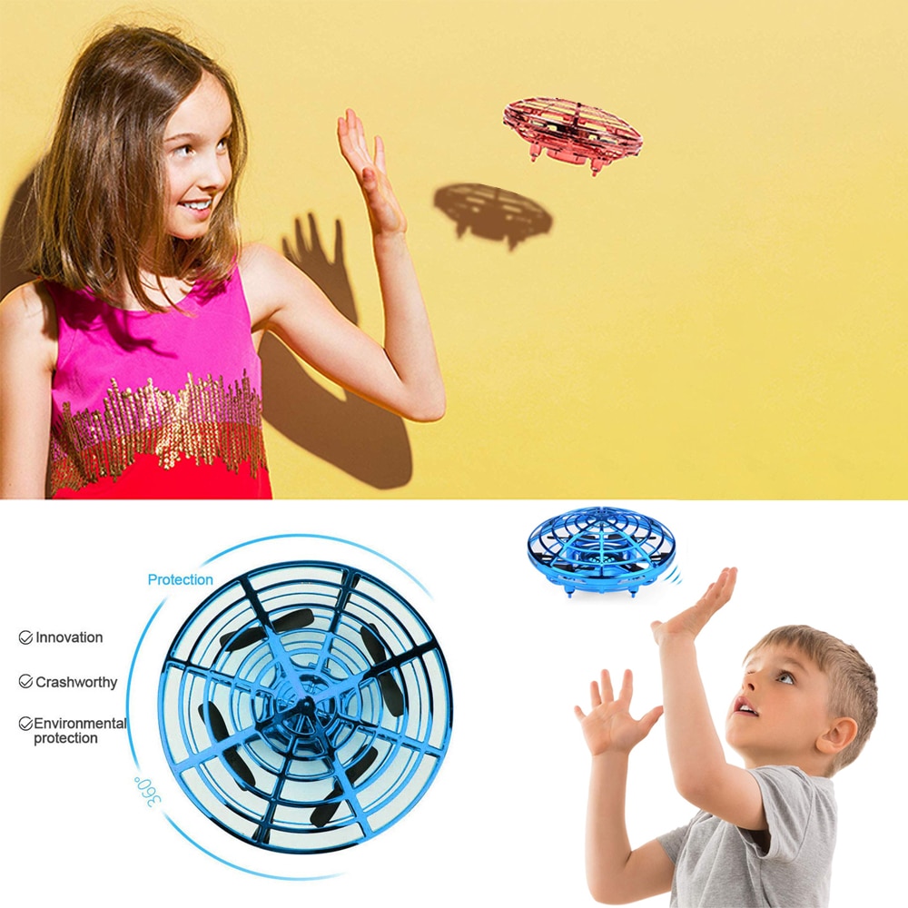 Colorful Anti collision Flying Helicopter Magic Hand UFO Ball Aircraft Sensing Mini Induction Drone Kids Electric 1 - Hover Ball
