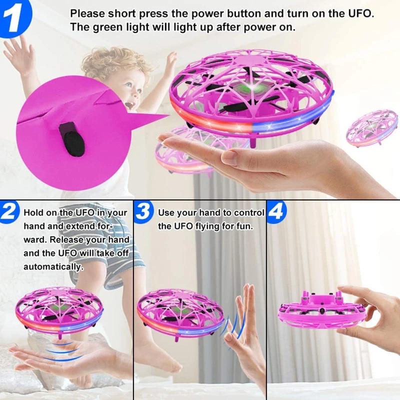 Flying Ball RC Helicopter Mini UFO Dron Aircraft Boys Hand Controlled Drone Infrared Quadcopter Induction Kids 1 - Hover Ball