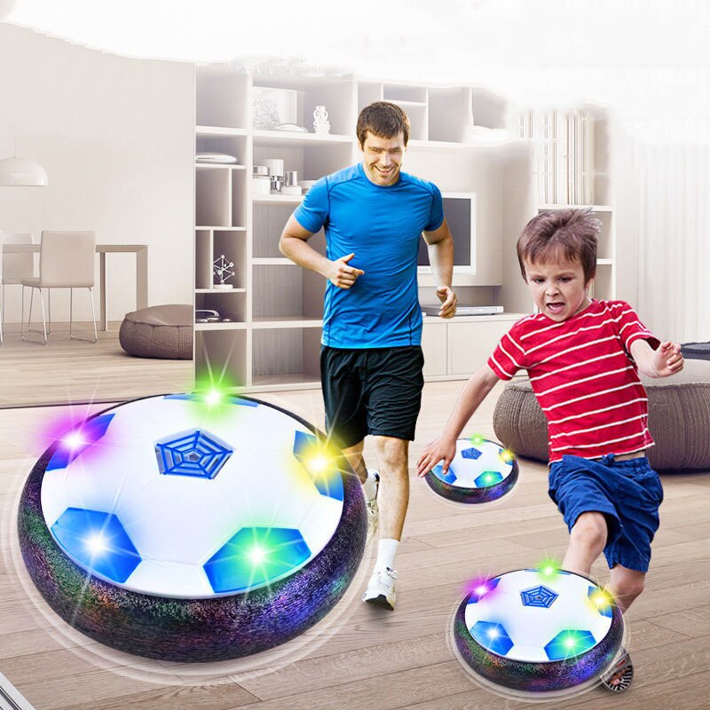 Kids Hover Soccer Ball Air Cushion Floating Foam Football with LED Light Gliding Toys Soccer Ball - Hover Ball